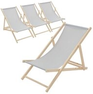 ECD Germany Gartenliege Holz Liegestuhl Beachstuhl klappbarer Strandstuhl Strandliege