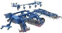 Schuco Modelltraktor Set Pflug Fortschritt B200 und Egge B402 blau, Ma&szlig;stab...