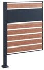 en.casa M&uuml;lltonnenbox, &raquo;Uusikaupunki&laquo; Stahl 120x83x11 cm Anthrazit/Holzoptik