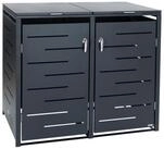 Zelsius M&uuml;lltonnenbox M&uuml;lltonnenbox f&uuml;r zwei M&uuml;lltonnen, Anthrazit RAL 7016,