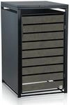Zelsius M&uuml;lltonnenbox f&uuml;r eine M&uuml;lltonne, Anthrazit RAL 7016, T&uuml;r in...