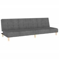 vidaXL Sofa Schlafsofa 2-Sitzer Hellgrau Stoff, 1 Teile