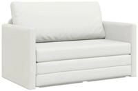 vidaXL Sofa Schlafsofa Wei&szlig; 124 x 71 x 78 cm Kunstleder, 1 Teile