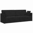 vidaXL Bett Boden-Sofa-Bett Schwarz 213 x 70 x 77 cm Samt (1-tlg)