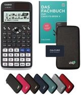CASIO Taschenrechner fx-991DE X inkl. Schutztasche Dunkelgrau & Fachbuch (128