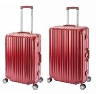 Travelhouse Trolleyset London, 4 Rollen, (2 tlg), TSA Zahlenschloss Alu-Rahmen