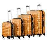 Zelsius Kofferset Koffer Set 4 St&uuml;ck, Orange, ABS Hartschalenkoffer mit