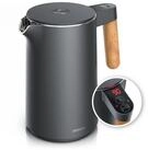 Arendo Wasserkocher Edelstahl, Doppelwand, Temperatureinstellung 40&deg; - 100 &deg;C...