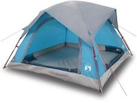 vidaXL Kuppelzelt Campingzelt 4 Personen Blau Wasserdicht, (1 tlg)