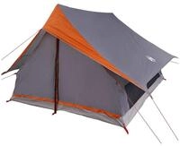 vidaXL Tunnelzelt Familienzelt mit Dach Grau und Orange 315 x 286 x 200 cm, (1...