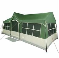 vidaXL Vorzelt 622 x 295 x 238 cm Camping Zelt mit Fenstern Gr&uuml;n 12-Personen