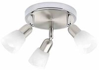 Brilliant Deckenleuchten Sofia, Lampe Sofia Spotrondell 3flg eisen/chrom/wei&szlig; 3x