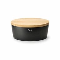 Continenta Br&auml;ter Brottopf 36x23x16 cm schwarz, Keramik (1-tlg), Keramik, schwarz