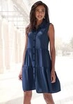 Vivance by Lascana Sommerkleid aus gewebter Viskose, A-Linien-Kleid Blusenkleid...