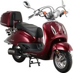 Alpha Motors Motorroller Retro Firenze, 50 ccm, 25 km/h, Euro 5, (mit Topcase),...