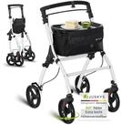 Juskys Indoor-Rollator Aktiv, f&uuml;r die Wohnung, mit Tasche & Tablett, schmal,