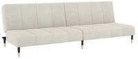 vidaXL Sofa Schlafsofa 2-Sitzer Creme Samt, 1 Teile