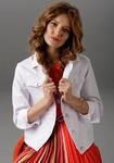 Jeansjacke ANISTON CASUAL, Damen, Gr. 48, wei&szlig;, Twill, Obermaterial: 98% Baumwolle,