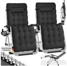 tectake Gartenstuhl Sonnenliege, klappbar, Belastbarkeit je 200 kg, 84 x 168 x...