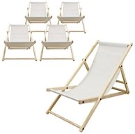 ECD Germany Gartenliege Holz Liegestuhl Beachstuhl klappbarer Strandstuhl Strandliege