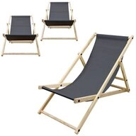ECD Germany Gartenliege Holz Liegestuhl Beachstuhl klappbarer Strandstuhl Strandliege