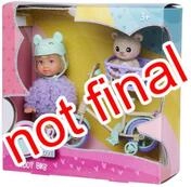 Simba Dickie Anziehpuppe Puppe Evi LOVE Teddy Bike 12cm