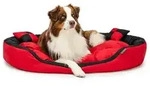 lionto Tierkissen, Wendek&ouml;rbchen 4-in-1 Heimtierbett, 110x80 cm, rot/schwarz,...