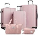VALLSERO Trolleyset Koffer-Set( M,L,XL) Hartschalen-Koffer, Rollkoffer 5-teiliges