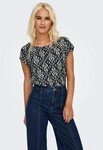 ONLY Shirtbluse ONLVIC S/S AOP TOP NOOS PTM mit Allover Druck