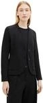 Sweatblazer TOM TAILOR "Fitted", Damen, Gr. XXL (44), schwarz (deep schwarz), Web,