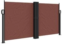 vidaXL Seitenmarkise Sichtschutz Windschutz Ausziehbar Braun 120x1200 cm