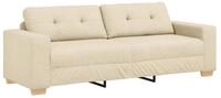 vidaXL Sofa 3-Sitzer-Sofa Creme 180 cm Stoff, 1 Teile