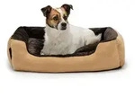 lionto Tierkissen mit herausnehmbarem Wendekissen, 60x48 cm, beige/braun,...