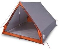 vidaXL Kuppelzelt Campingzelt A-Form 2 Personen Grau Wasserdicht, (1 tlg)