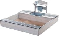 roba&reg; Sandkasten 117 x 118 x 54 cm, mit Matschk&uuml;che, grau