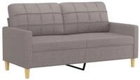 vidaXL Sofa, 2-Sitzer-Sofa Taupe 140 cm Stoff