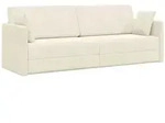 vidaXL Bett Boden-Sofa-Bett Creme 213 x 70 x 77 cm Samt (1-tlg)