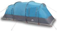 vidaXL Angelzelt, Tunnel-Familienzelt 6 Personen Blau Wasserdicht
