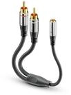 sonero sonero&reg; Premium Audio Adapter, 0,20m, 2x Cinch Stecker auf 3,5mm Klink