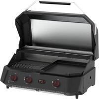 COZZE Elektrogrill COZZE G-800 COMBO Plancha Grill 3 Brenner Gasgrill mit...