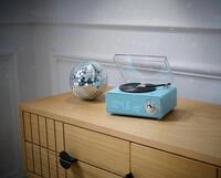 BigBen Bluetooth portabl. Lautsprecher EPOK Plattenspieler Look blau AU389395