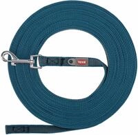 TRIXIE Schleppleine Schleppleine, gummiert - petrol - 5 m/15 mm, Gurtband