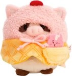 Nici Kuscheltier mymochi, Set Kuh Moona 8 cm mit Milch-Shake und Softeiskost&uuml;m