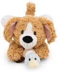 Nici Pl&uuml;schfigur Nici 62149 Kuscheltier Hund braun & Ente 30cm liegend