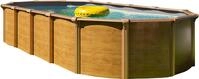 KWAD Ovalpool Green line Evolution (Komplett-Set, 10-tlg), 6,1x3,7x1,32 wood Folie in