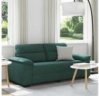 vidaXL Sofa, 2-Sitzer-Sofa Dunkelgr&uuml;n 140 cm Stoff gr&uuml;n