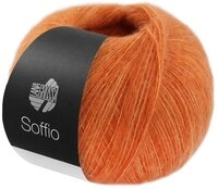 LANA GROSSA Soffio 0006 orange H&auml;kelwolle, 215 m