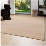 Steffensmeier Teppich Ibiza, Rechteckig, Kurzflor Teppich, Wohnzimmer beige 200 cm x