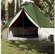 vidaXL Angelzelt, Tipi-Familienzelt 10 Personen Gr&uuml;n Wasserdicht