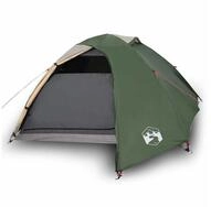 vidaXL Kuppelzelt Kuppel-Campingzelt 4 Personen Gr&uuml;n Wasserdicht, (1 tlg)
